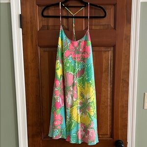 Lilly Pulitzer Floral Mini Dress - Pink, Yellow, Green